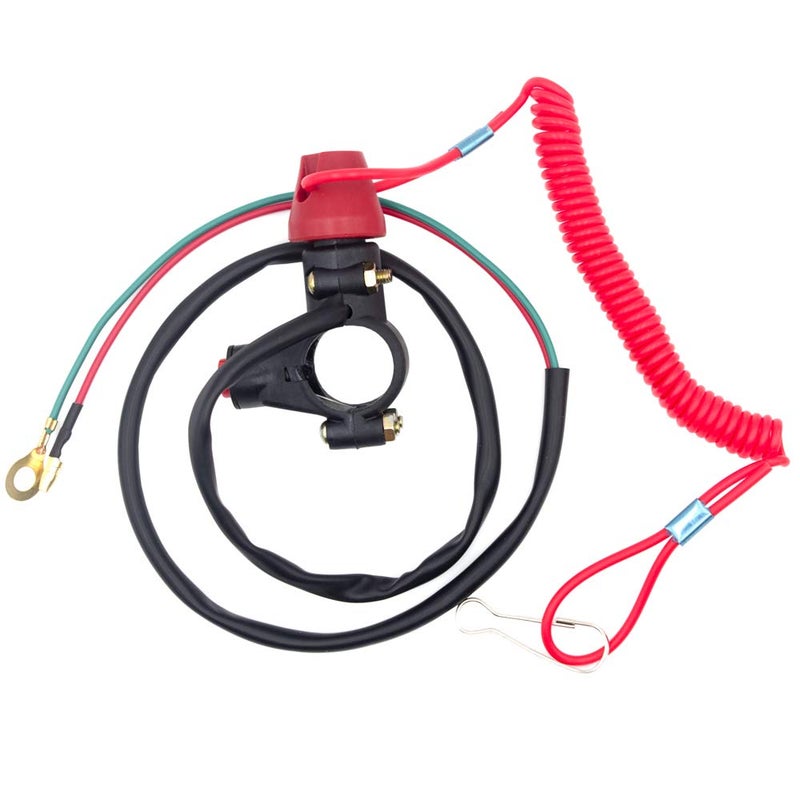 Royitay Kill Switch for 50cc 70cc 90cc 110cc 125cc 150cc 200cc 250cc ATV Dirt Bike Go Kart Pit Bike 4 Wheeler Quad Trail Bike Handlebar Mount Tether Engine - Image 2