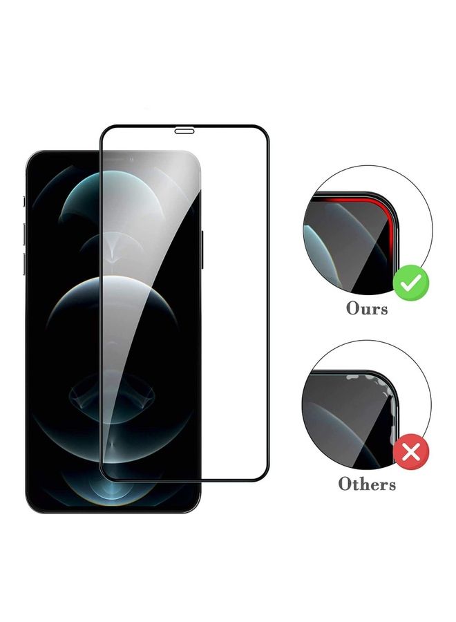 ICS 2-Piece Screen Protector For Apple iPhone 12 Pro Max Black - Image 1