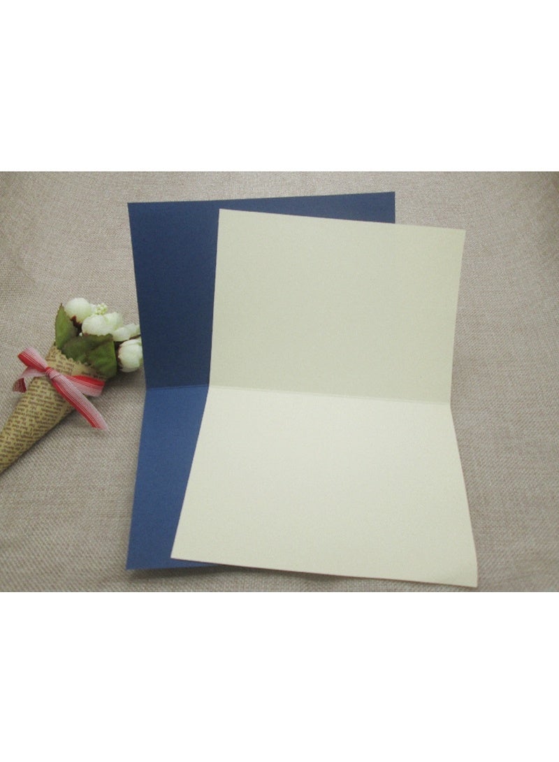Happy Birthday Card - Minimalist Floral Greeting Card with Envelope,Envelopes with foil stamping， Blank Inside for Your Personal Message（Blue) - Image 4