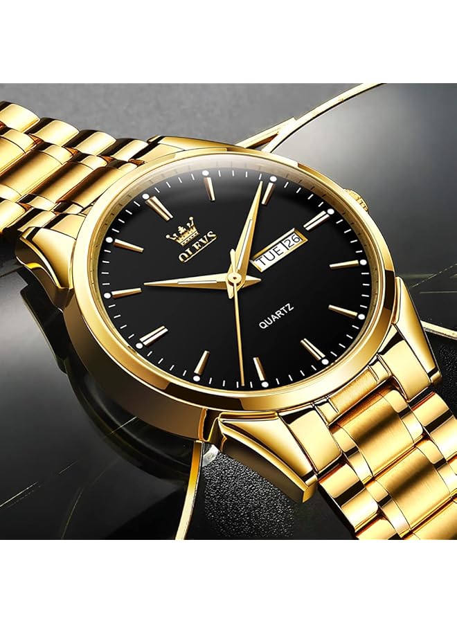 OLEVS Mens Watches Minimalist Ultra Thin Fashion Casual Analog Quartz Date Watch Waterproof Slim Simple Big Face Dress Wrist Watch With Retro Leather Band For Men - Image 5