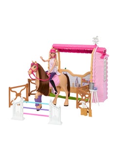 Barbie Toy Stable Playset with Doll, Horse & Accessories, 25+ Pieces with 6 Areas of Play, Inspired by Barbie Mysteries: The Great Horse Chase  - Image 4
