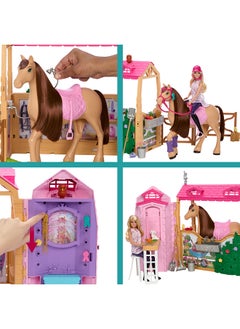 Barbie Toy Stable Playset with Doll, Horse & Accessories, 25+ Pieces with 6 Areas of Play, Inspired by Barbie Mysteries: The Great Horse Chase  - Image 5
