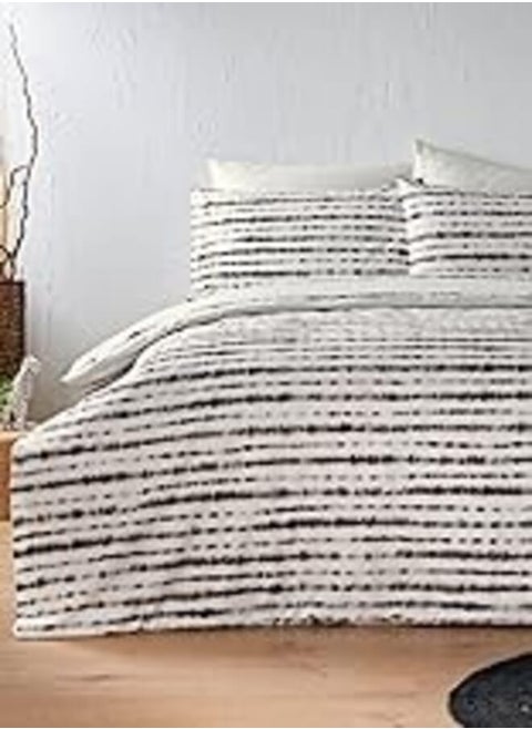 Matalan Cotton Tie Dye Rich Duvet Cover, 200 cm x 200 cm Size, Black