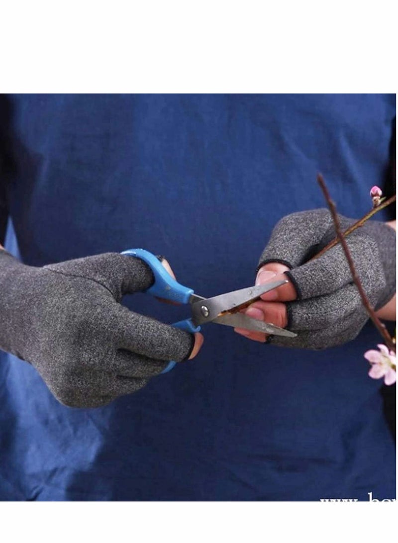 SYOSI AntiArthritis Gloves  Fingerless Gloves for Arthritis Providing Warmth and Compression To Help Increase Circulation Reducing Pain Providing Support and Promoting Healing 1 Pair L - Image 5