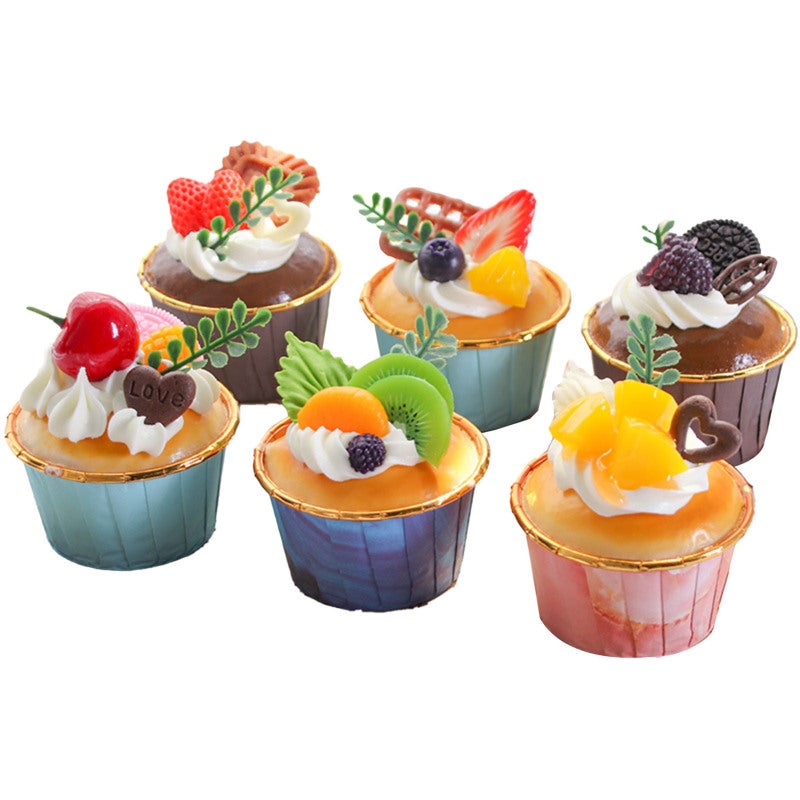 Artificial Cupcake: 1PC Premium PU & PVC Material High Realism - Fine Craftsmanship Fake Cupcake for Kitchen Decoration, Bakery Decor, Photo Props - Image 1
