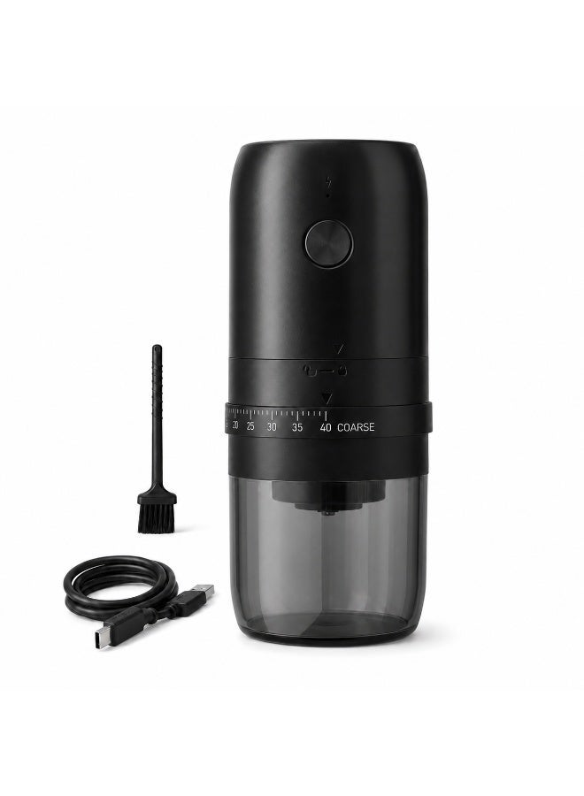 QUUQ Portable Electric Coffee Grinder, Rechargeable Coffee Bean Grinder with Conical Ceramic Burr, 40 Adjustable Grind Settings, 25g Capacity, 1800mAh USB-C Battery, for Espresso, Pour Over, Drip & French Press, Travel & Camping - Image 1