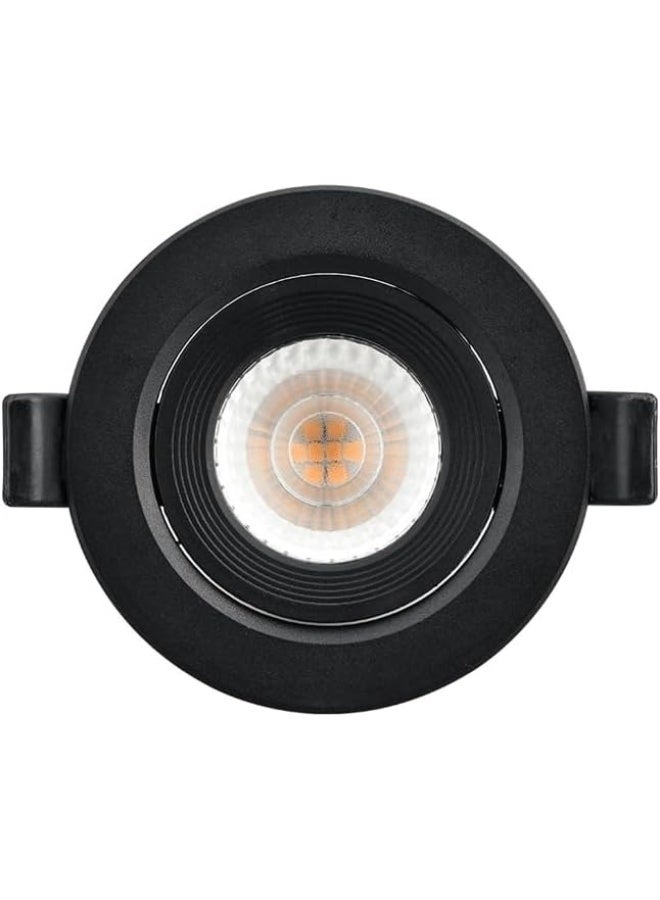 Melfi Adjustable Round Led Downlight 7W 240Vac -Black Ceiling Spotlight Ip40 Rated | For Indoor Home And Office Use (Daylight, Pack Of 1) - Image 1