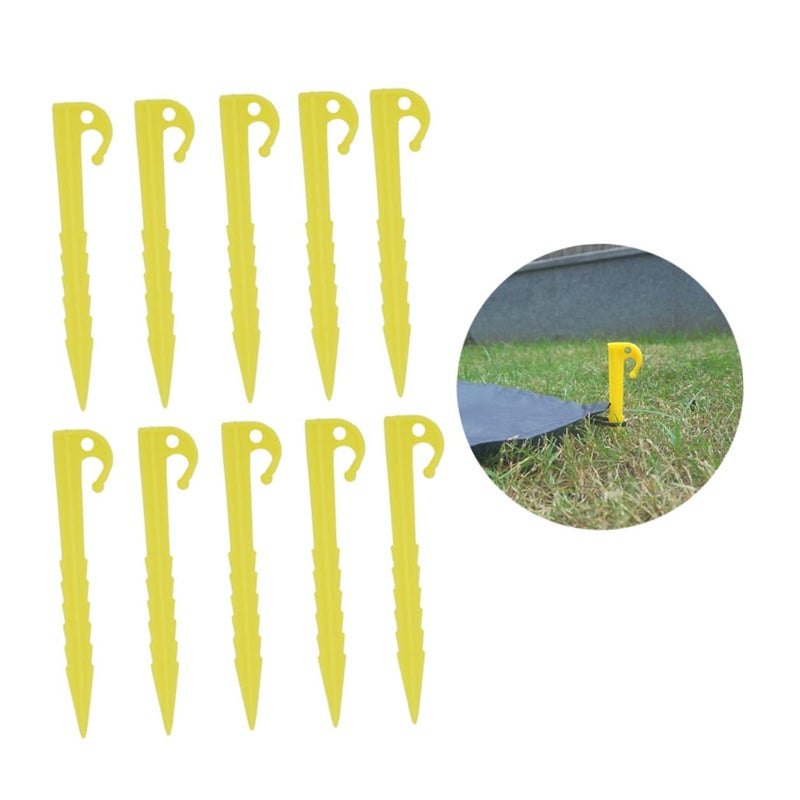 10Pcs Plastic Tent Pegs Lightweight Hardened Stakes For Camping Tarp Shelter Outdoor Awning Accessories - Image 5