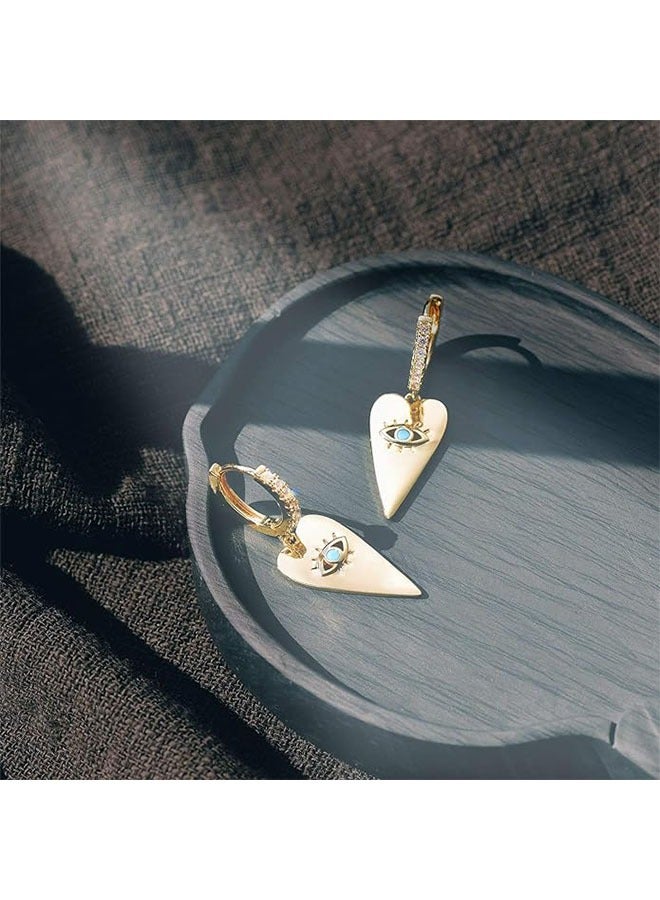 Mevecco Women Gold Huggie Hoop Earrings Dangle Drop 14K Gold Filled Small Boho Beach Simple Delicate Handmade Hypoallergenic Jewelry Gift - Image 5