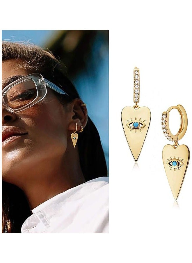 Mevecco Women Gold Huggie Hoop Earrings Dangle Drop 14K Gold Filled Small Boho Beach Simple Delicate Handmade Hypoallergenic Jewelry Gift - Image 3