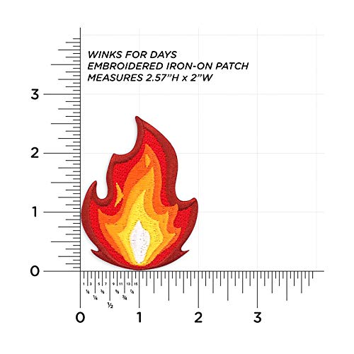 Winks For Days It's Fire Embroidered Iron-On Patch - Image 3