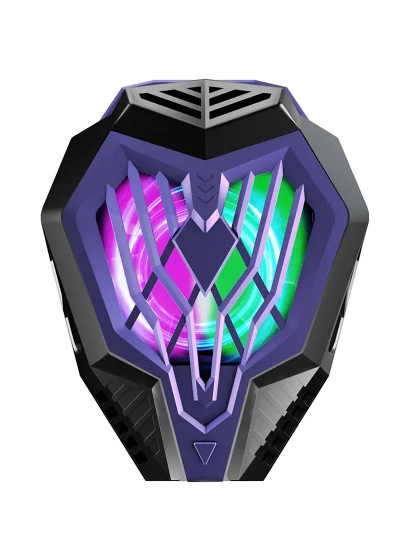 Arabest New Adjustable Mobile Phone Cooler Mobile Phone Cooling Fan, Universal MobilePhone Semiconductor Radiator, Dual Speed Adjustable Cooling Speed Designed For Mobile Gamers, Live Streaming Gamers(Purple)  - Image 1
