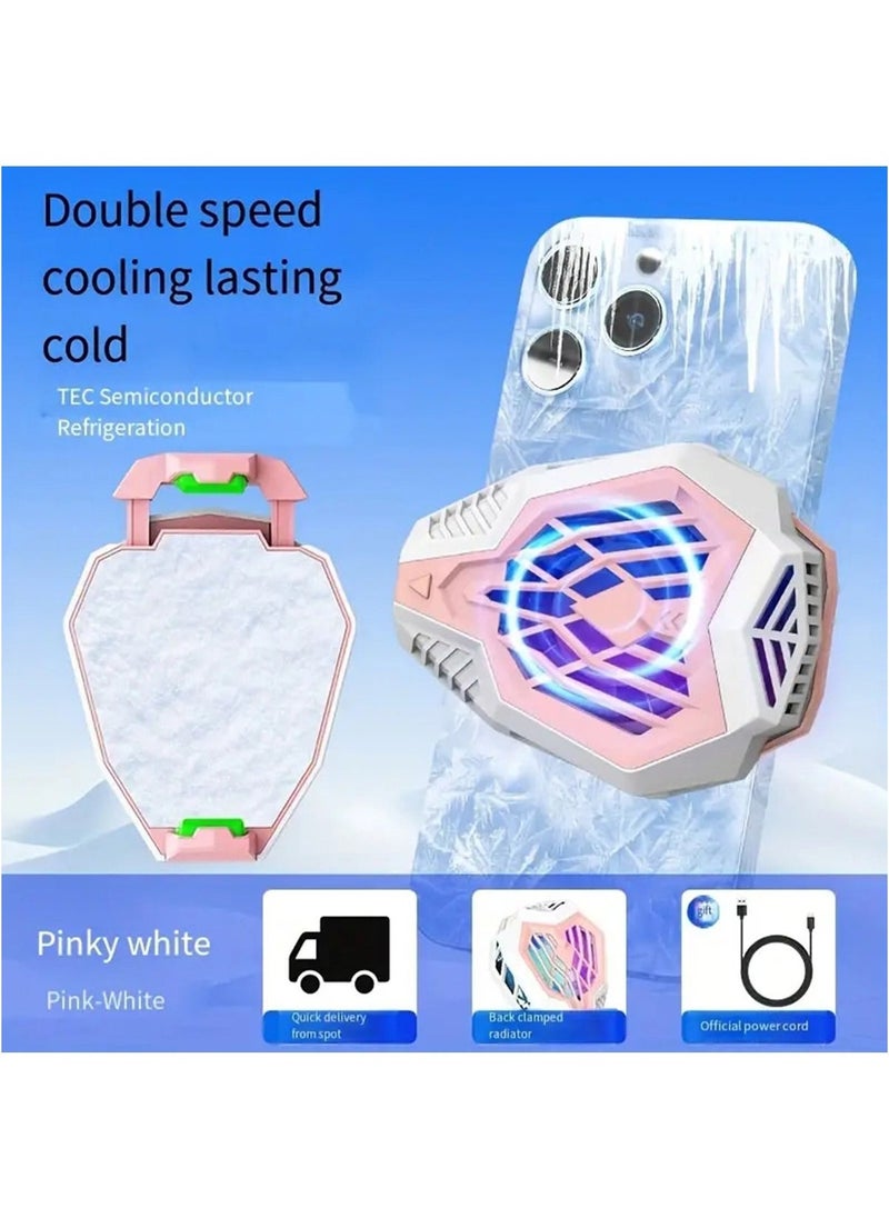 Arabest New Adjustable Mobile Phone Cooler Mobile Phone Cooling Fan, Universal MobilePhone Semiconductor Radiator, Dual Speed Adjustable Cooling Speed Designed For Mobile Gamers, Live Streaming Gamers(Purple)  - Image 5