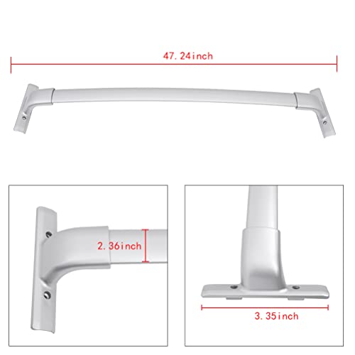ROADFAR حامل سقف ROADFAR بار عرضي يناسب نيسان مورانو 2015-202، بار عرضي للأمتعة من الألمنيوم، يناسب نماذج القضبان الجانبية فقط - Image 2