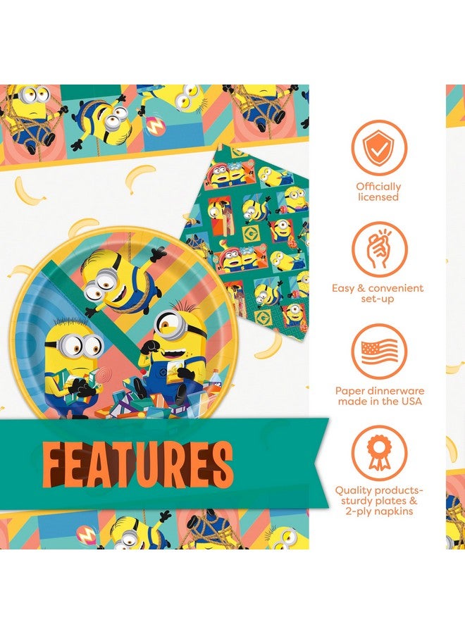 Unique Unique Minions Birthday Party Decorations | Plates and Napkins for 16 | Minion Birthday Party Decorations | Officially Licensed  - Image 5