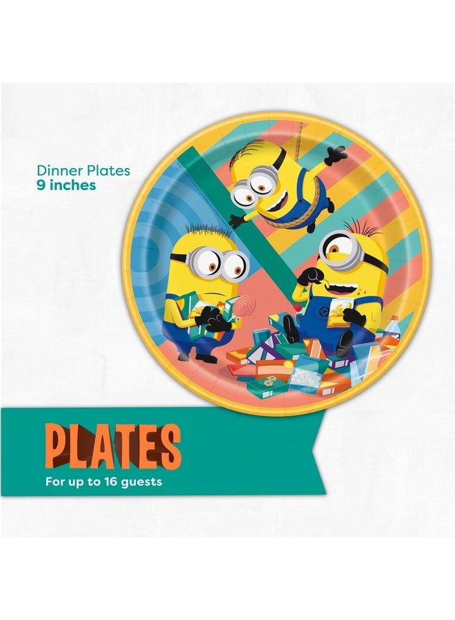 Unique Unique Minions Birthday Party Decorations | Plates and Napkins for 16 | Minion Birthday Party Decorations | Officially Licensed  - Image 3