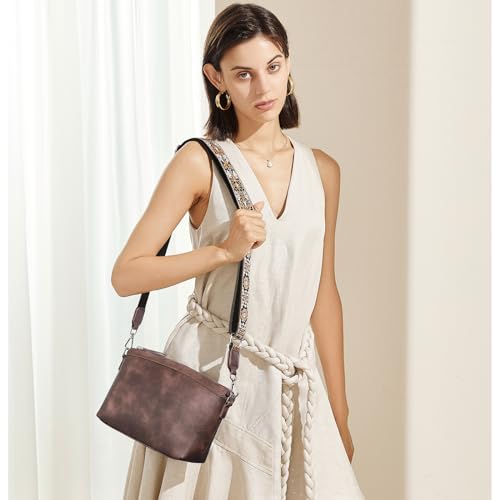 CLUCI Crossbody Purses for Women Trendy Vegan Leather Small Crossbody Bags Women Shoulder Handbags with Wide Straps - Image 2