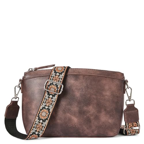 CLUCI Crossbody Purses for Women Trendy Vegan Leather Small Crossbody Bags Women Shoulder Handbags with Wide Straps - Image 1