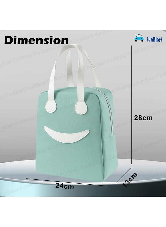 FunBlast Lunch Bag - Insulated Travel Lunch Bag for Office, Multi-Purpose Lunch Box Carrying Bag for Women/Men/Tiffin/Storage Bag for Lunch Box, Tiffin Bag (Green) - Image 2
