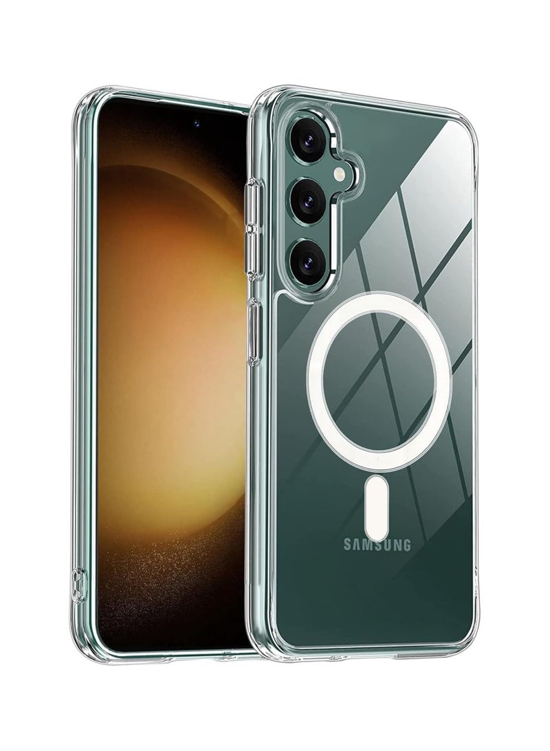 Denx Magnetic Case for Samsung Galaxy A16, Compatible with MagSafe, Plating Luxury Cover, Clear Soft TPU Shockproof Protective Phone Case (Clear)  - Image 1