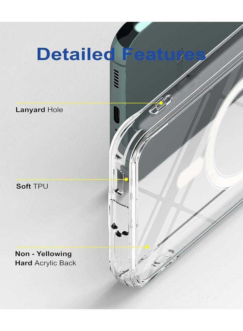 Denx Magnetic Case for Samsung Galaxy A16, Compatible with MagSafe, Plating Luxury Cover, Clear Soft TPU Shockproof Protective Phone Case (Clear)  - Image 4