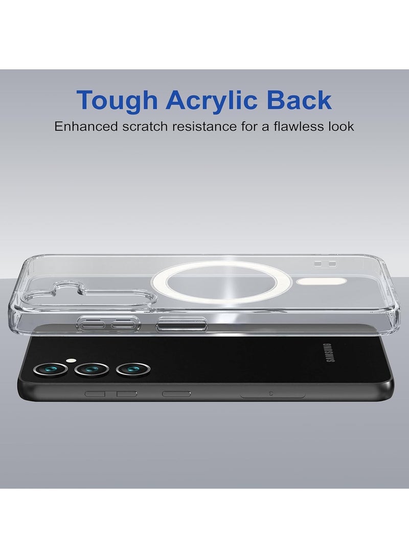 Denx Magnetic Case for Samsung Galaxy A16, Compatible with MagSafe, Plating Luxury Cover, Clear Soft TPU Shockproof Protective Phone Case (Clear)  - Image 3