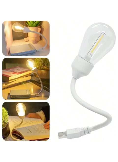 Book Reading and Camping Lamp, Original Retro Night Light with USB Port, Unbreakable Lamp (Random Shape)