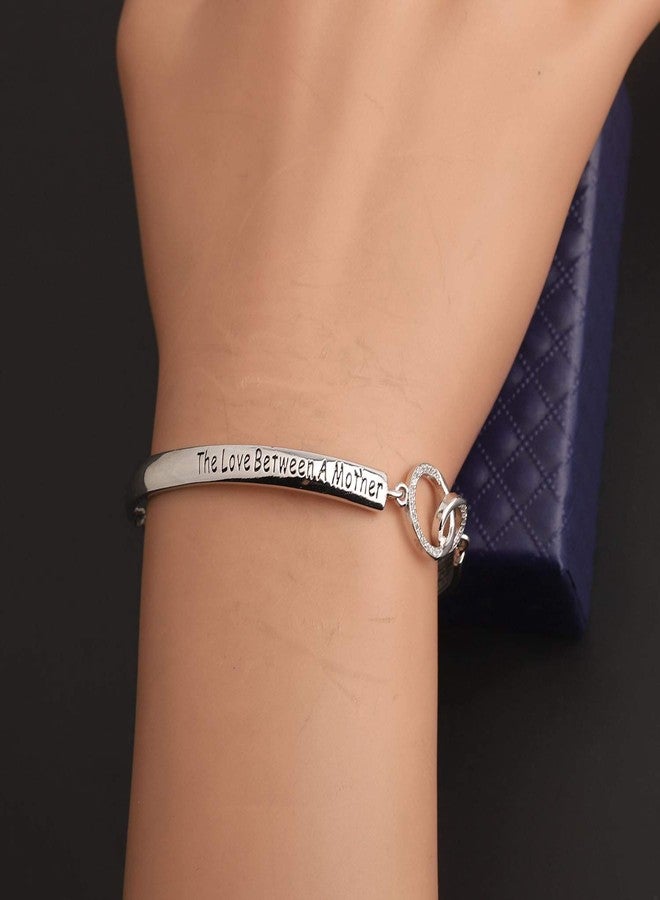 Lywjyb Birdgot Long Distance Mother Daughter Gift The Love Between A Mother And Daughter Knows No Distance Bracelet Mother's Day Gift Mom Inspirational Gift (Mother Daughter No Distance silver br) - Image 3