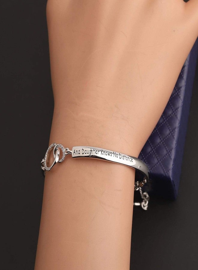 Lywjyb Birdgot Long Distance Mother Daughter Gift The Love Between A Mother And Daughter Knows No Distance Bracelet Mother's Day Gift Mom Inspirational Gift (Mother Daughter No Distance silver br) - Image 4