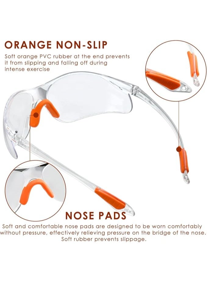 Clear Safety Glasses – Protective Eye Goggles for Men & Women | Scratch-Resistant PC Lenses for Construction, Work & Outdoor Use - Image 3