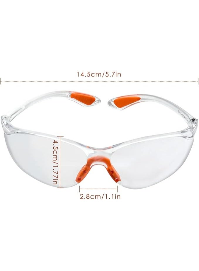 Clear Safety Glasses – Protective Eye Goggles for Men & Women | Scratch-Resistant PC Lenses for Construction, Work & Outdoor Use - Image 2