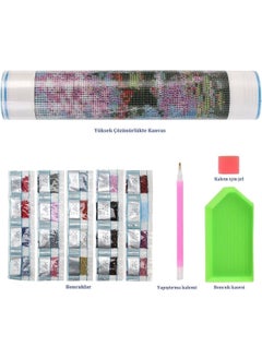 Ozan Tuhafiye Hı Stone 5d Diamond Bead Stone Processing Mosaic Tapestry Kit 20X30CM MR26267  - Image 4