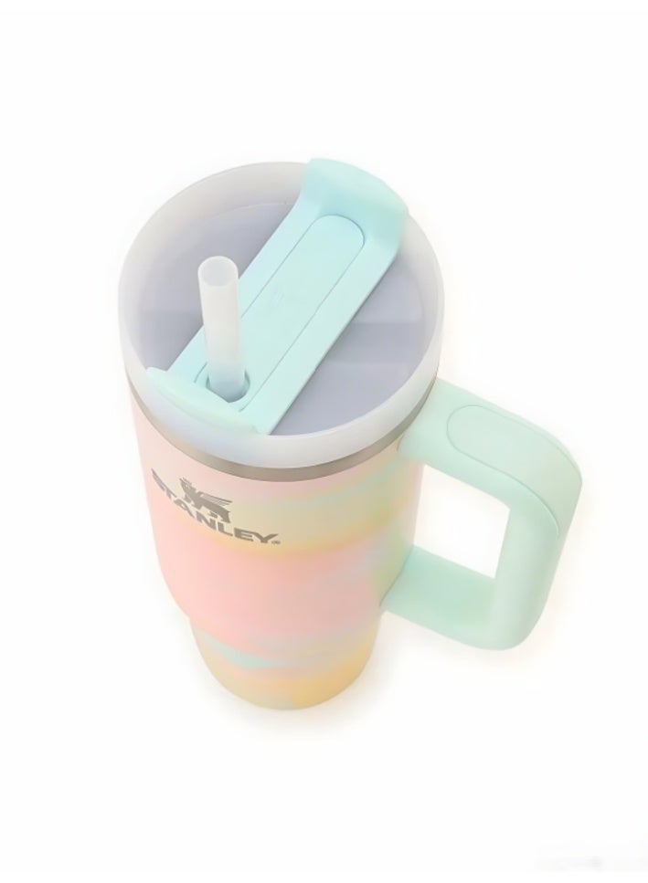 stanley Quencher H2.0 Tumbler with Handle and Straw | Flowstate 3-Position Lid | BPA-Free Stainless Steel Insulated Travel Cup | Cup Holder Compatible | Pink Mesa Sunset| 40 oz - Image 3
