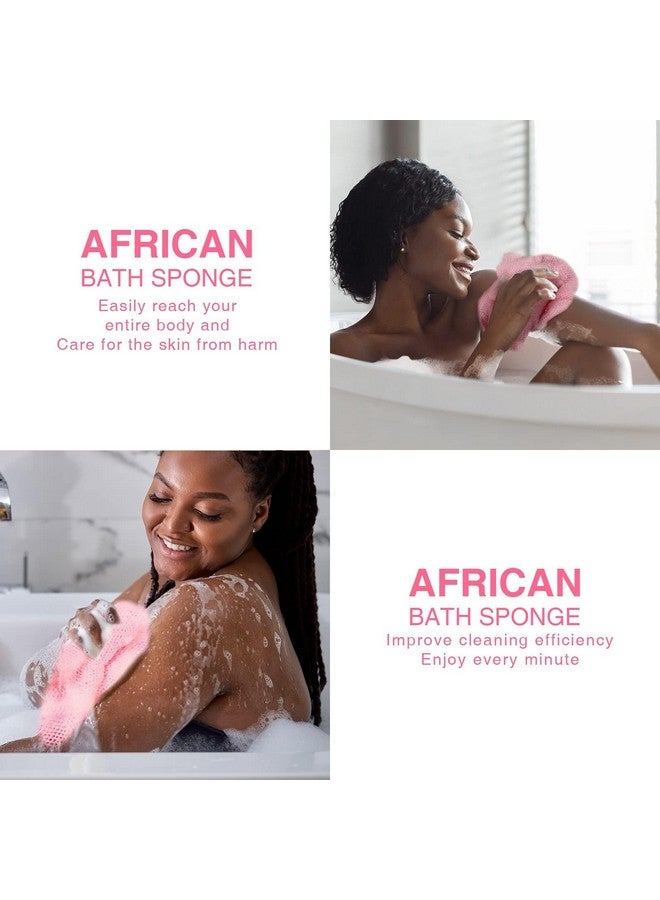 UJFQBH African Net Sponge African Net Long Net Bath Sponge Exfoliating Shower Body Scrubber Back Scrubber Skin Smoother,Great for Daily Use (Pink) - Image 5