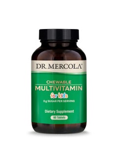 Dr. Mercola Chewable multivitamin for kids 0g sugar per serving 60 tablets | dietary supplement  - Image 1