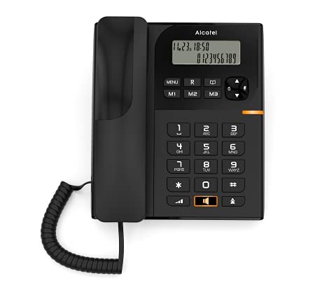 Alcatel New T-58 Black Corded Landline Phone with Caller id and Speaker with Attractive Design - Image 2
