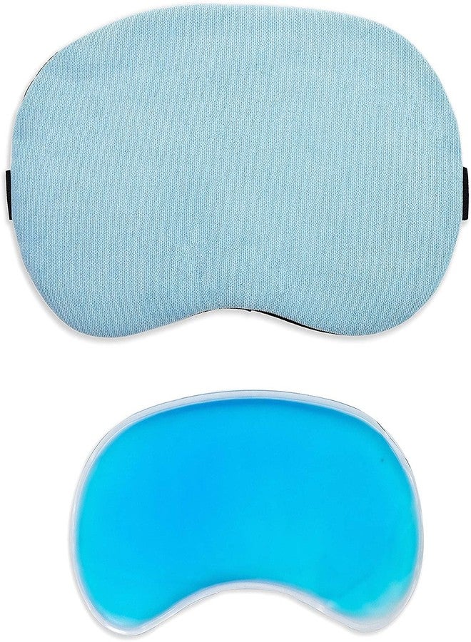 NEEV ENTERPRISE (PACK OF 3) Eye Mask For Sleeping Men Women With Cooling Gel For Night Deep Sleep, Dark Circles, Puffy Eye's, Dry Eyes And Eye Fatigue (LIGHT BLUE COLUR) - Image 3