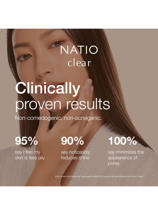 Natio Australia Clear Shine Control Face Moisturizer,  Hydrating Face Cream - Vitamin E, Aloe - Matte Face Lotion for Oily, Acne Prone Skin 125 ml - Image 4