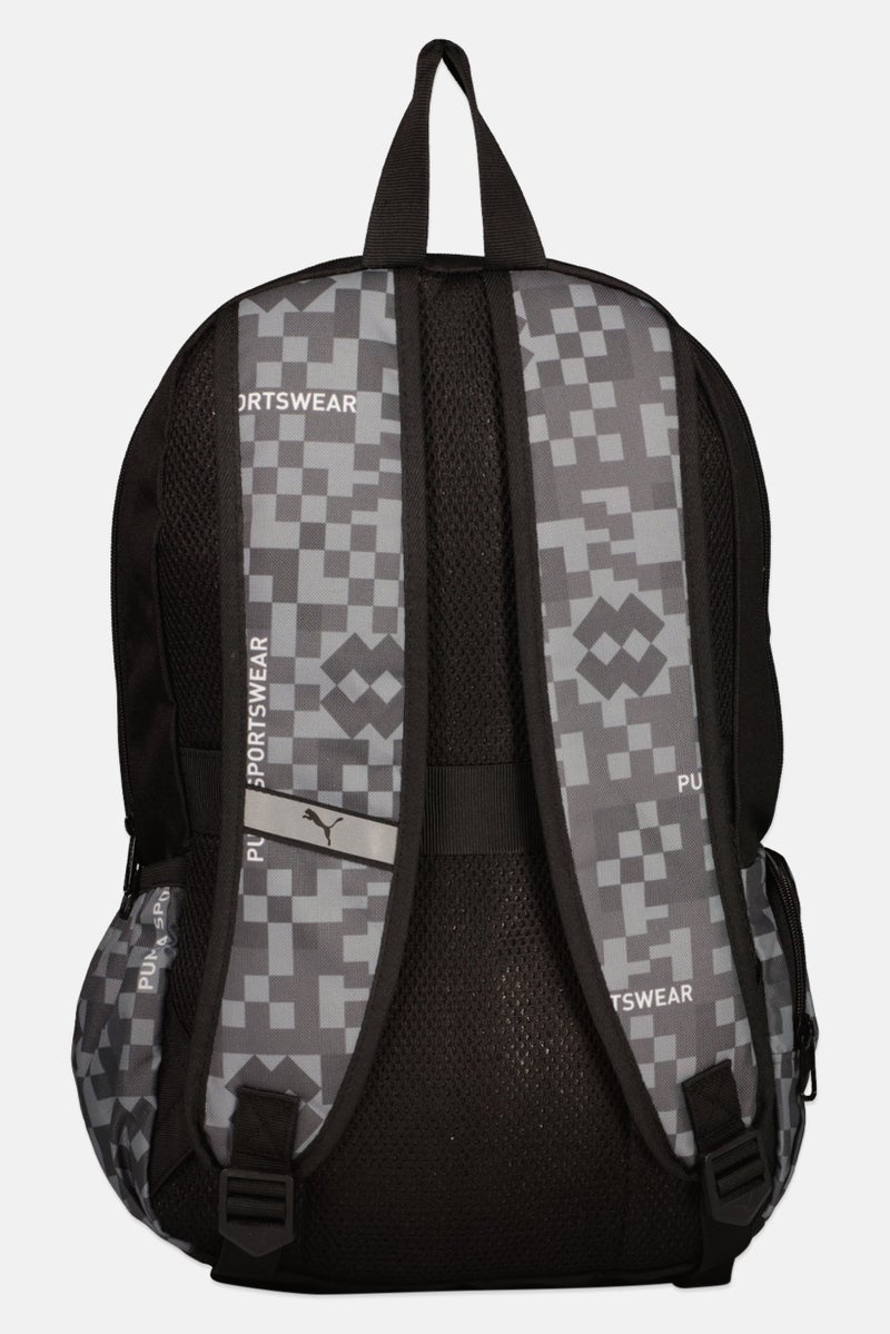 PUMA Men Brand Logo Backpack  45 H x 25 L x 15 W cm, Grey/Black  - Image 2