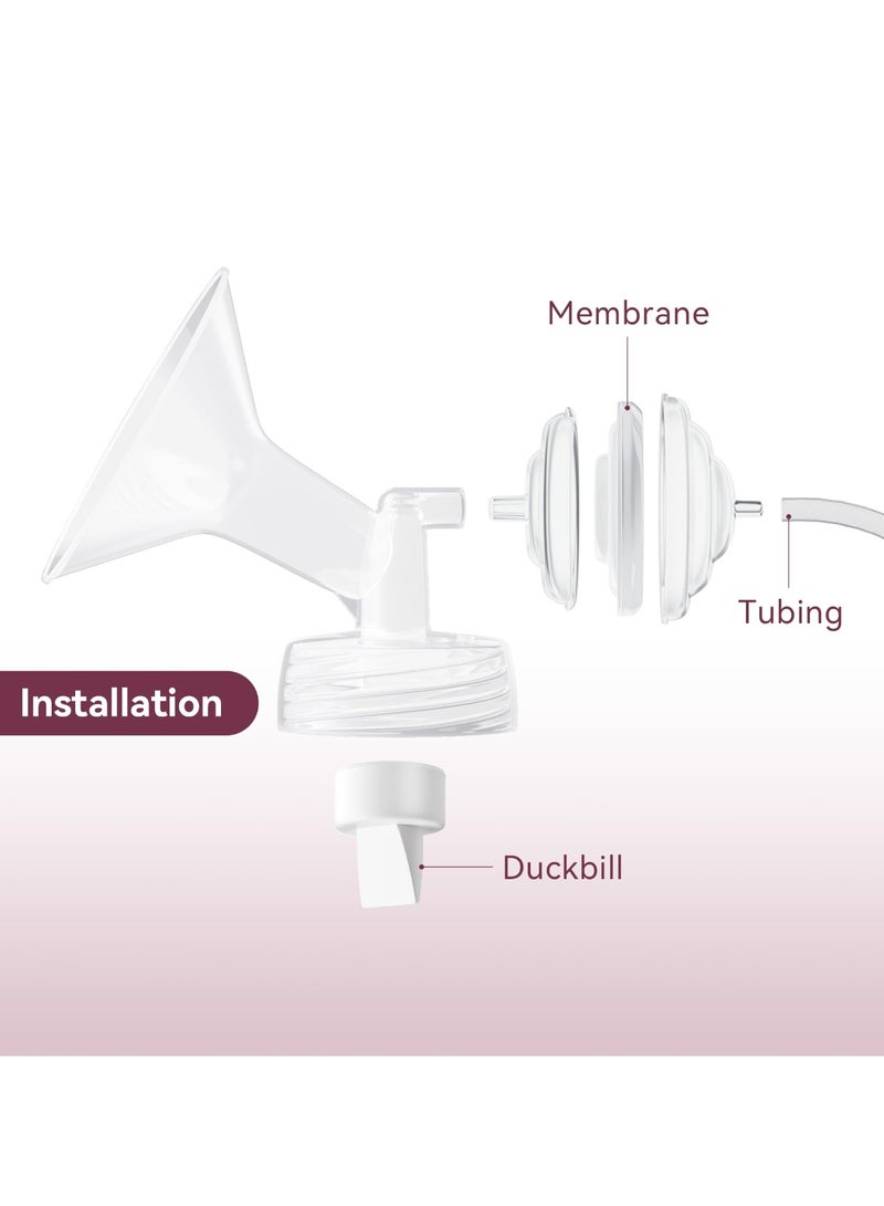 12Pcs Breast Pump Parts for Spectra, Replace Duckbill Valves Tubes Backflow Protector Membrane for Spectra S1 S2 9 Plus Synergy Gold Breast Pump Replacement Accessories - Image 2