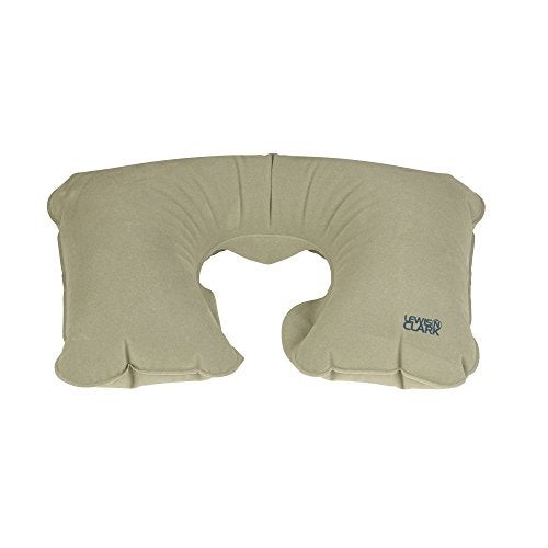 Lewis N. Clark Original Neckrest Inflatable Pillow, Waterproof Neck Pillow for Neck Support at the Beach, Pool + Airport Travel with Fully Adjustable Firmness and Included Carrying Pouch, Grey - Image 2