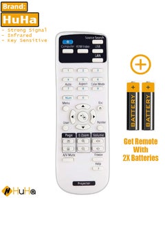 Universal Projector Remote Control Compatible with All Epson Projector, Home Cinema, Powerlite, EB, EX, VS, BrightLink, EMP Series Projectors With Soft Keypads Well responsive to every key press