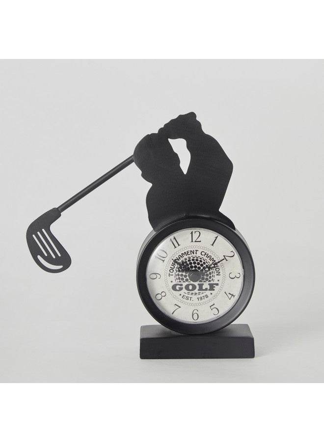 Home Box Emir Golf Metal Table Clock 17 x 17.8 x 5 cm  - Image 5