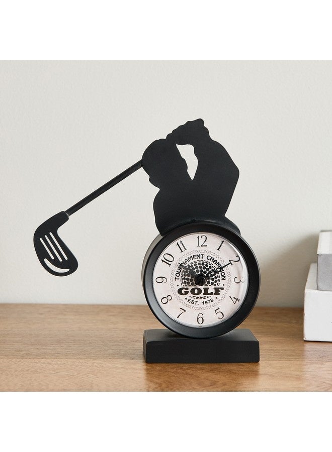 Home Box Emir Golf Metal Table Clock 17 x 17.8 x 5 cm  - Image 3
