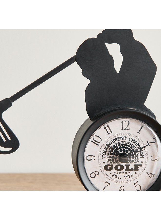 Home Box Emir Golf Metal Table Clock 17 x 17.8 x 5 cm  - Image 1