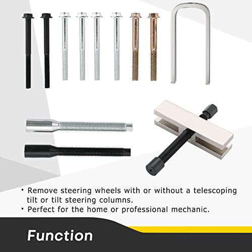 Acymner Car Steering Wheel Puller Compressor Remover Set | Automotive Steering Wheel Lock Plate Compressor Removal Tool Kit, for Most Cars, SUVs and Light Trucks - Image 5