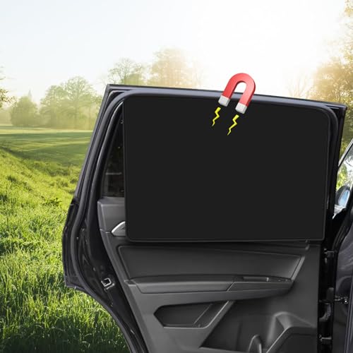 Ovege Car Window Shades 4pcs Magnetic -Side Window Sun Shade for Baby Car Privacy Curtain UV Protection－Front&Back 4pcs - Image 3