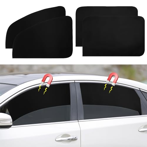 Ovege Car Window Shades 4pcs Magnetic -Side Window Sun Shade for Baby Car Privacy Curtain UV Protection－Front&Back 4pcs - Image 1
