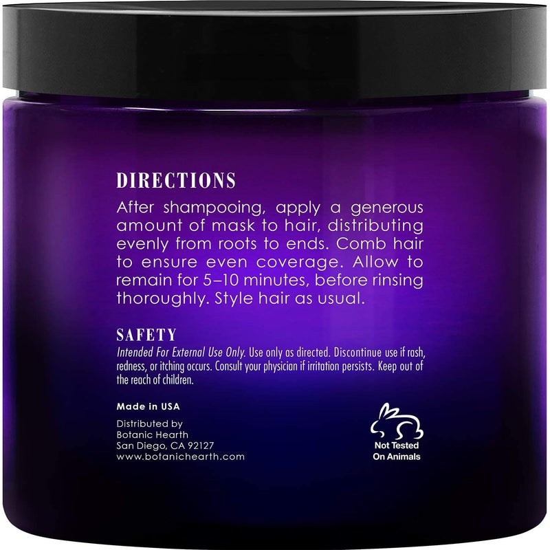 Botanic Hearth Purple Hair Mask | For Blonde, Silver And Gray Hair, Sulfate & Paraben Free | 8 Fl Oz - Image 3