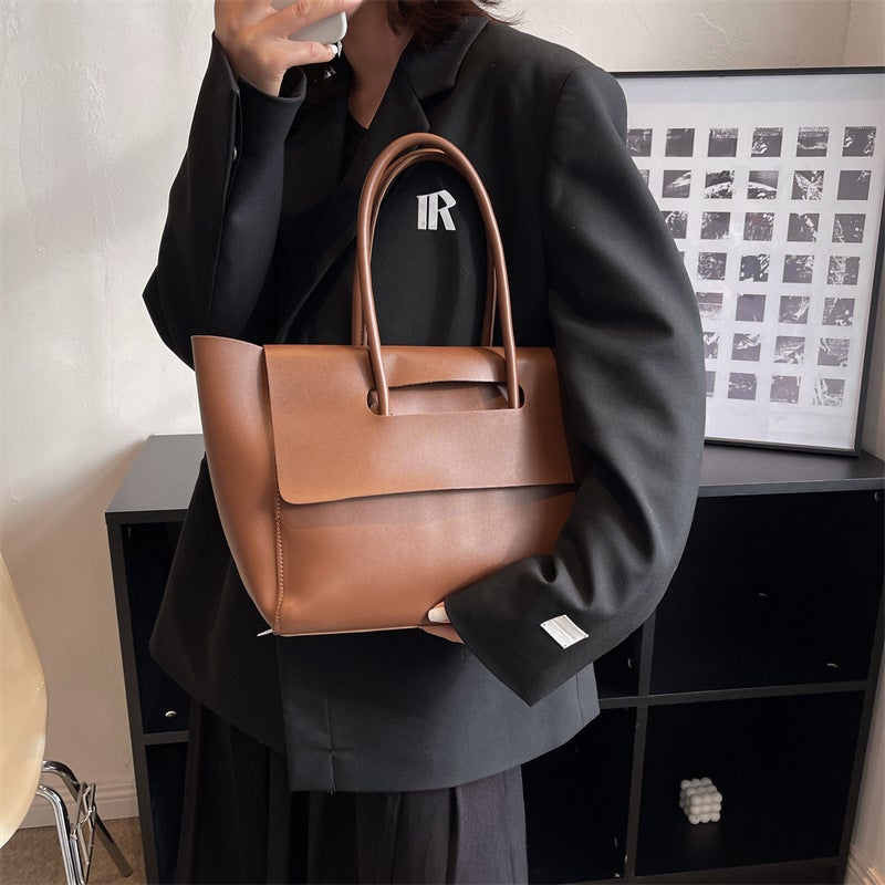 Women's Shoulder Bag Tote PU Leather Large Capacity - Image 4